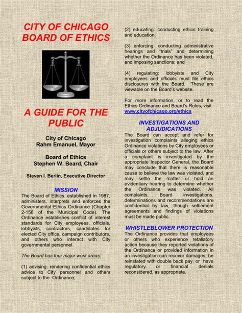 City of Chicago :: Ethics.